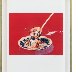 5.) „Suppe mit Speisewürfeln, mit Hautkrem 1965/66“, original autorisiertes Werk Christian Ludwig Attersee
